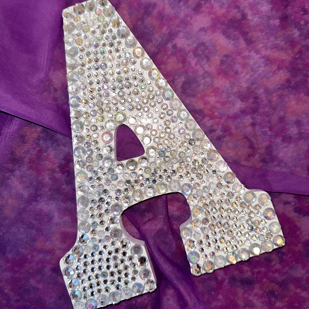 Rhinestone Embellished Letters.